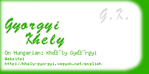 gyorgyi khely business card